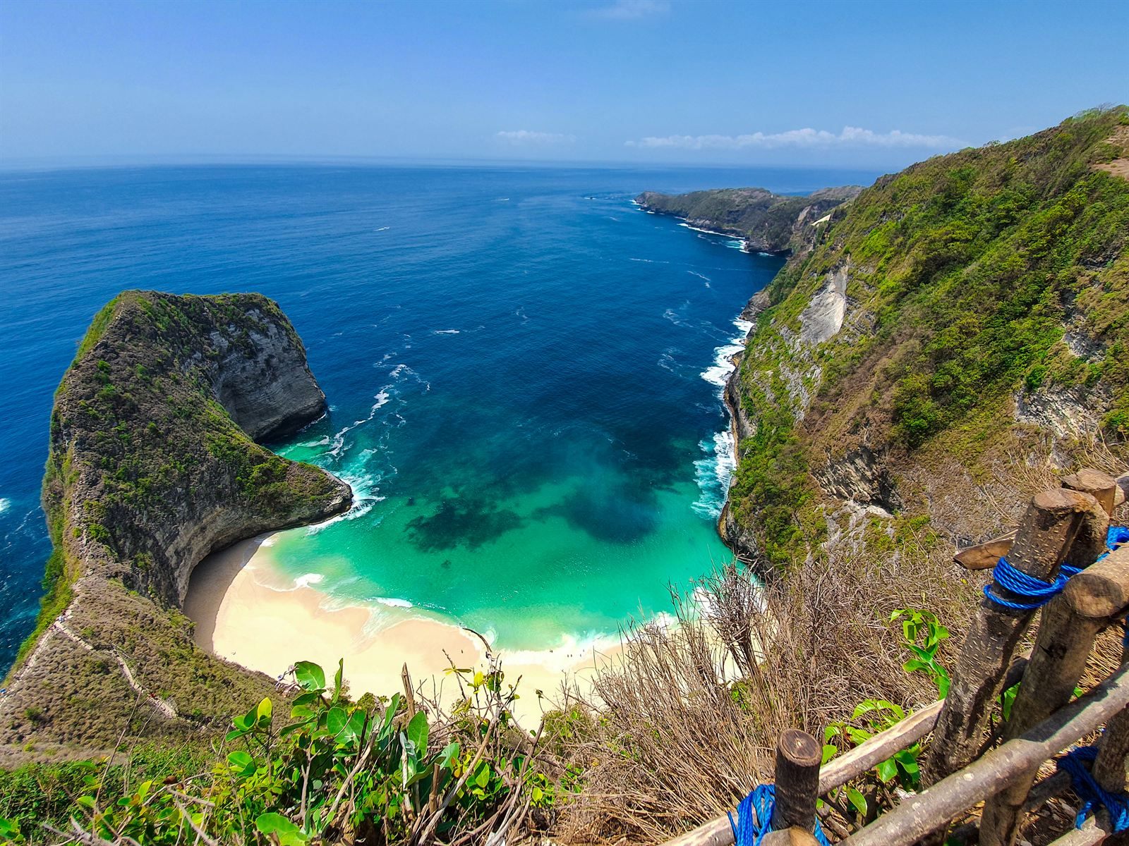 Kelingking Beach and its cliffs on Nusa Penida, a popular day trip among things to do in Bali